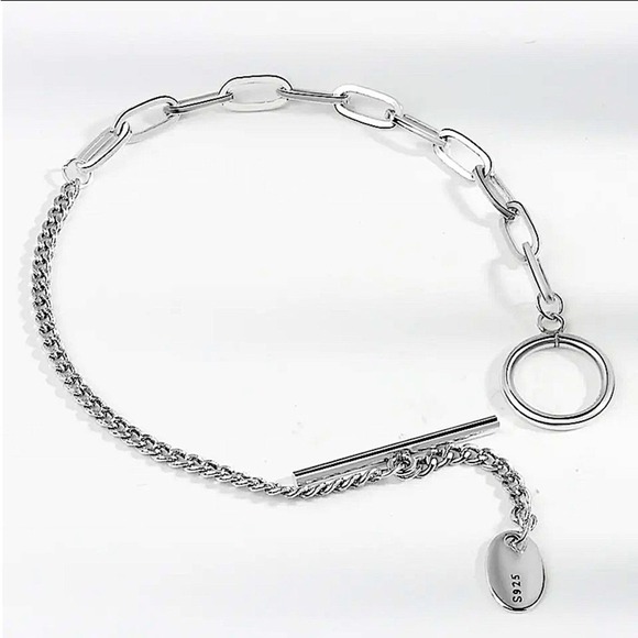 Sterling Silver Minimalist Bracelet, Irregular, Geometric, Dainty, Trendy - Picture 4 of 6